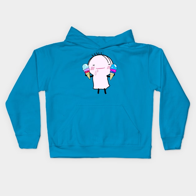 Oniong love ice cream Kids Hoodie by CindyS